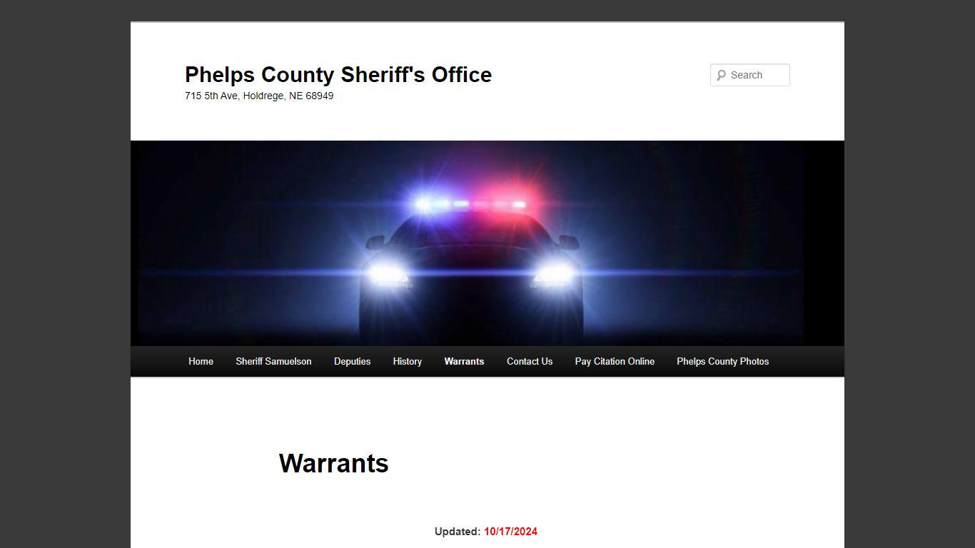 Warrants - Phelps County Sheriff's Office