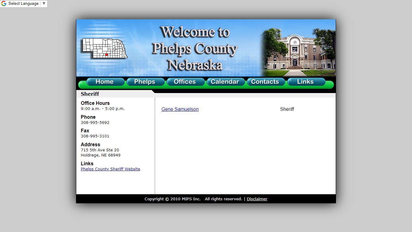 Phelps County Sheriff - Nebraska