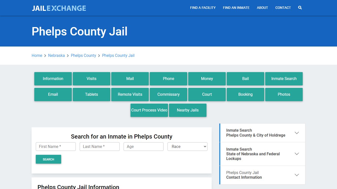 Phelps County Jail Roster Lookup, NE, Inmate Search